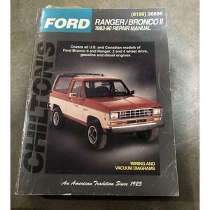 Chilton's Ford Bronco II  Explorer Ranger 1983-1990 Repair Manual #8159